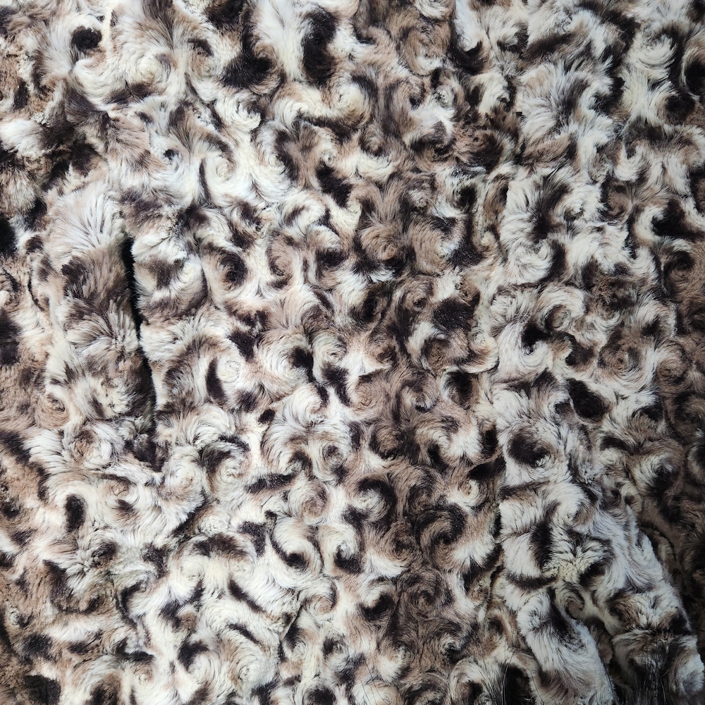 Adrienne Landau Faux Fur Vest in Brown and Cream S Baddie Cozy Soft Animal Print - Picture 8 of 11